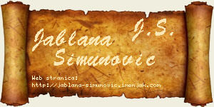 Jablana Simunović vizit kartica